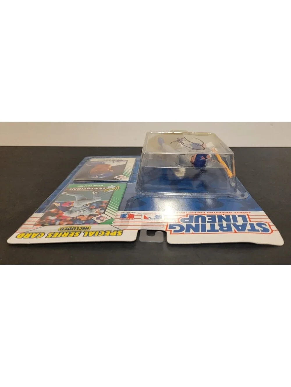 Autographed Dean Palmer Texas Rangers 1993 Starting Lineup Figure w/Cards